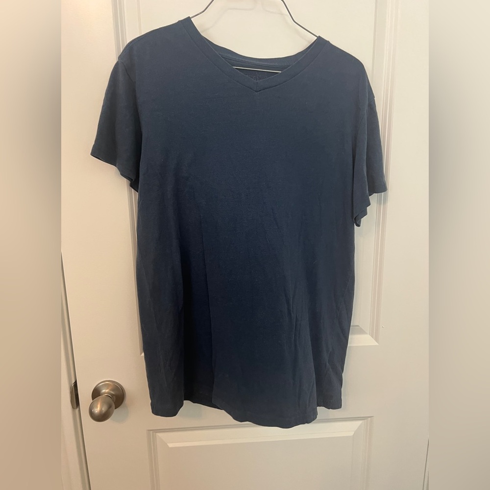 Men's Navy V-Neck T-Shirt